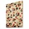 Designart - Modern Flower In Blue Red and Orange - Bohemian & Eclectic Print on Natural Pine Wood